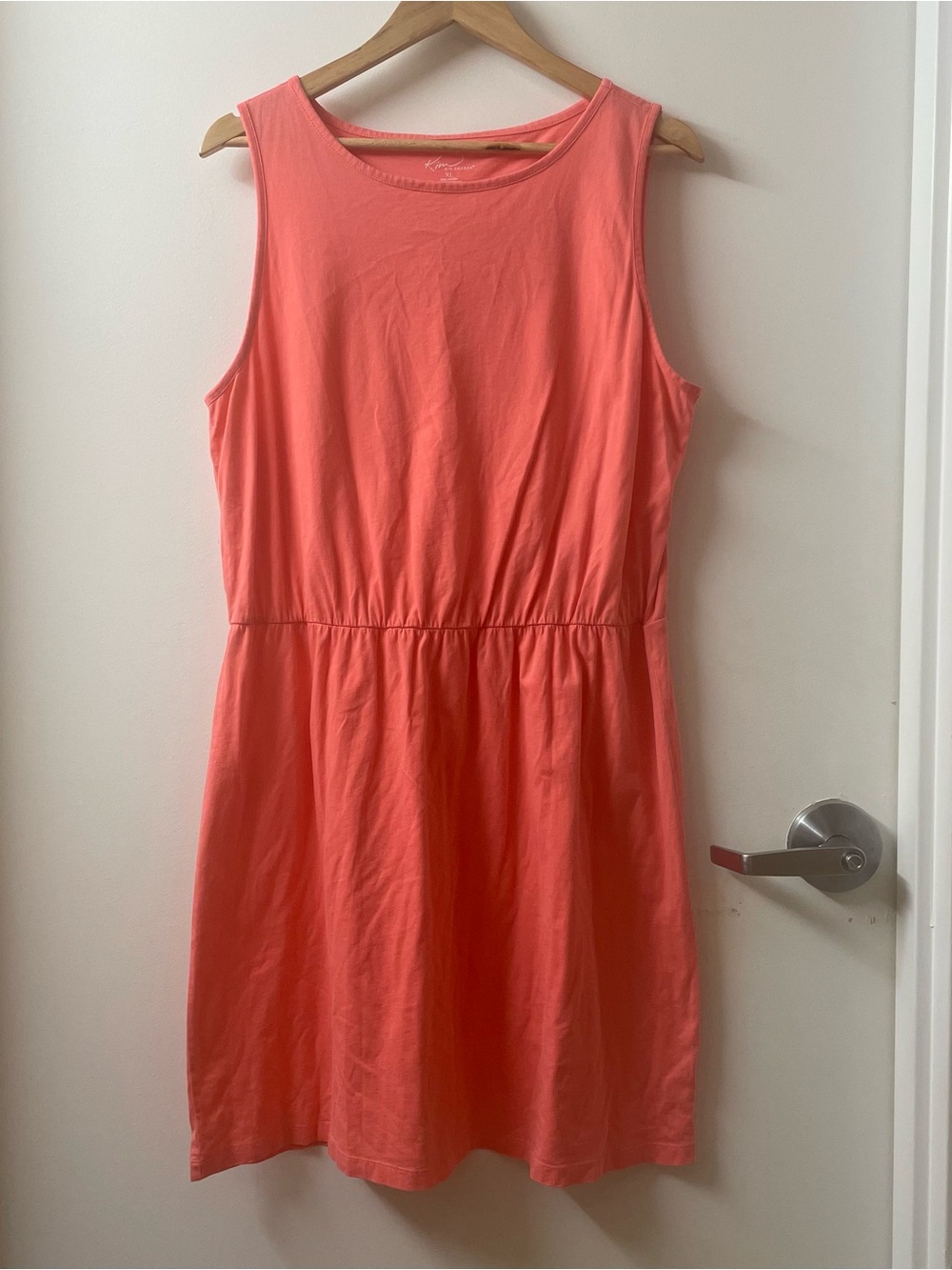 Kim Rogers Women’s Sleeveless Coral Dress, Lightweight Everyday Style, Size XL
